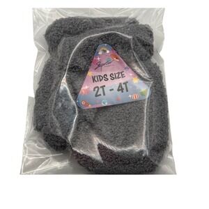 Cozy Plush Warm Gloves Mittens Gray Teddy Fleece Lined Winter Handwear